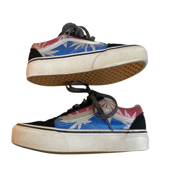 VANS Old Skool Canvas Skateboarding Platform After Dark Womens Size 7 - Picture 9 of 16